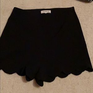 High waisted black shorts